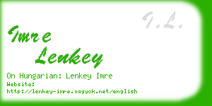 imre lenkey business card